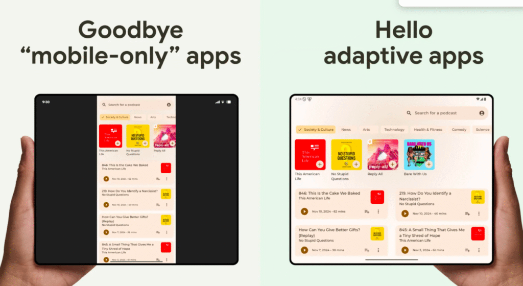 android 16 adaptive apps feature