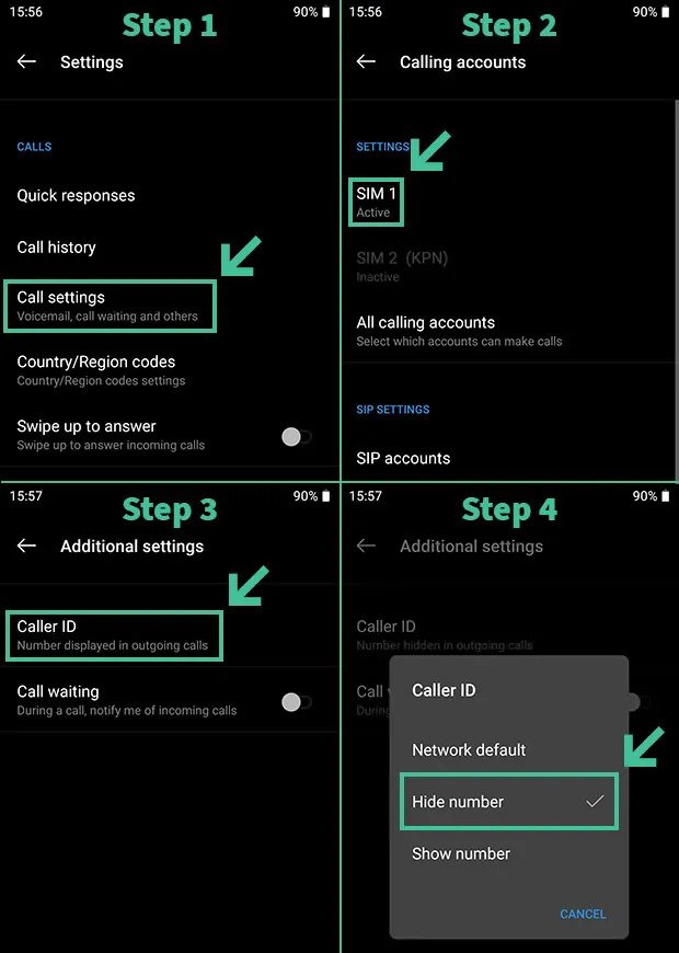 Call settings SIM
