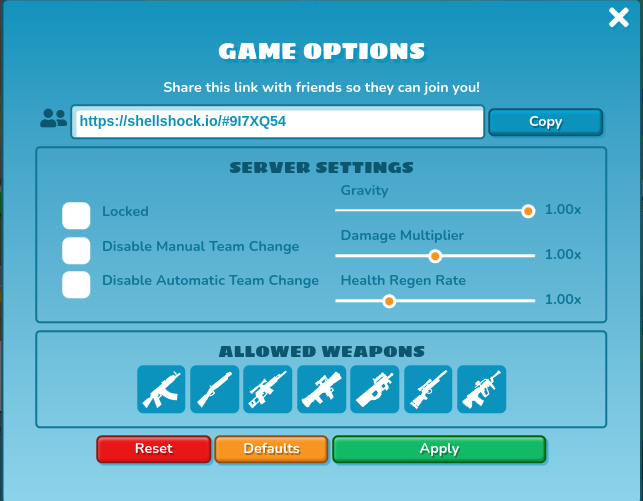 shell shockers apk server settings