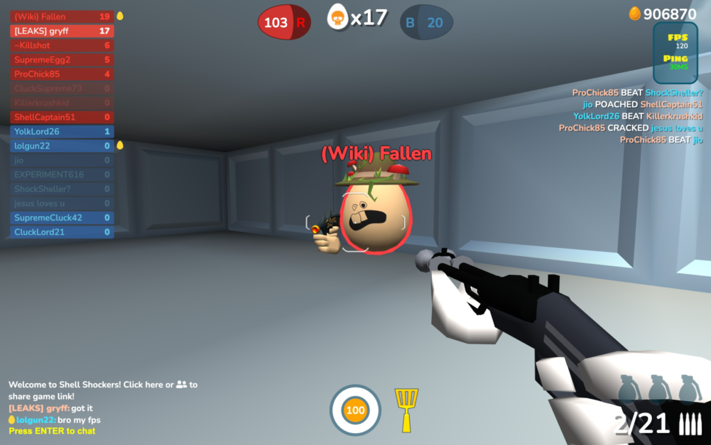 egg shooting in ultimate shell shockers game apk